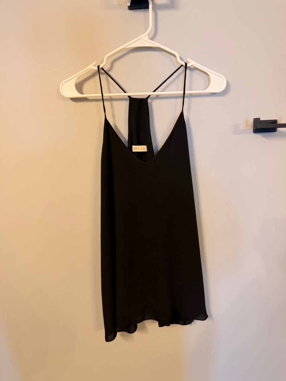 Black Women's Silk-Look Strappy Cami